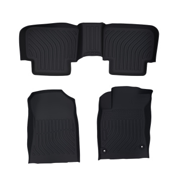 All-Weather Black Floor Mats compatible for Honda Civic 2022-2025 TPE Rubber Anti-Slip
