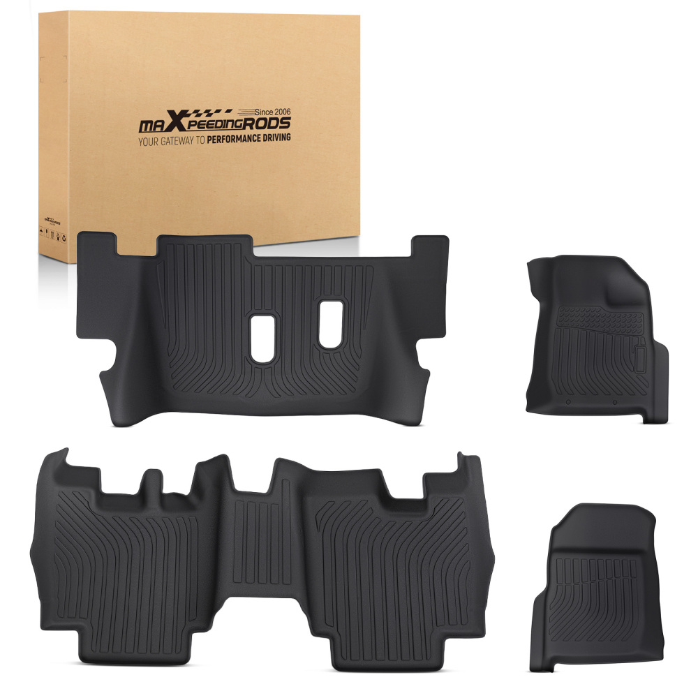 All Weather Black Floor Mats Liner compatible for Isuzu D-Max RHD 2022-2023 TPE Rubber