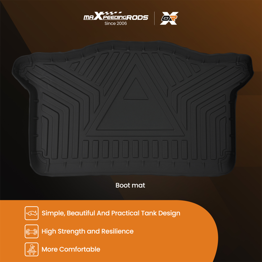 Anti-Slip Boot Liner compatible for Honda Jazz 2015-2020 Black TPE Cargo Mat Waterproof