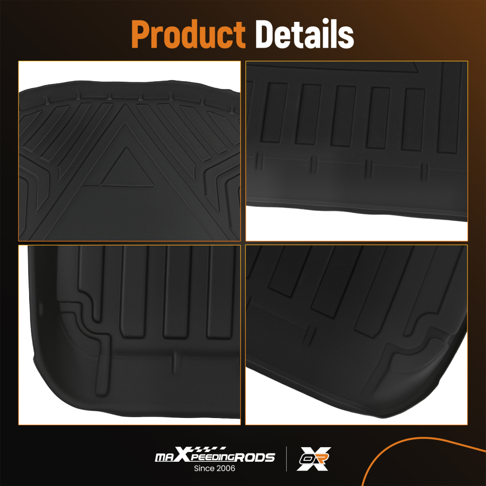 Anti-Slip Boot Liner compatible for Honda Jazz 2015-2020 Black TPE Cargo Mat Waterproof