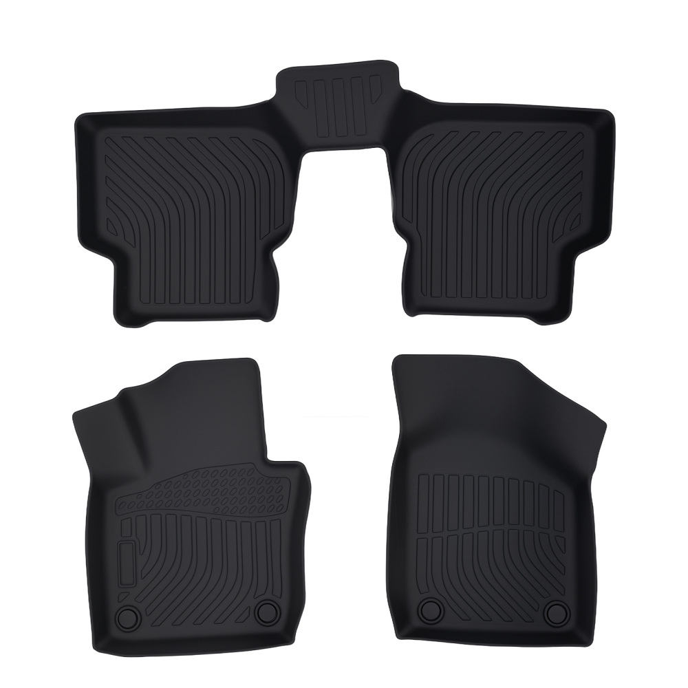 All-Weather Carpet Floor Mats compatible for Volkswagen Jetta 2011-2018 TPE Anti-Slip