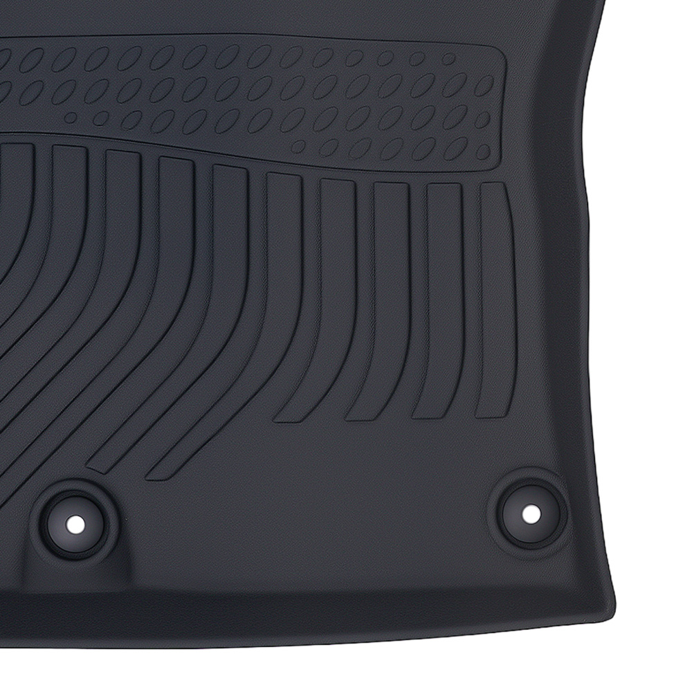 All-Weather Black Floor Mats compatible for Kia Niro 2023-2024 TPE Rubber Waterproof