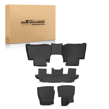 All-Weather Black Carpet Floor Mat compatible for Lincoln Aviator 6-Seats 2020-2024 TPE