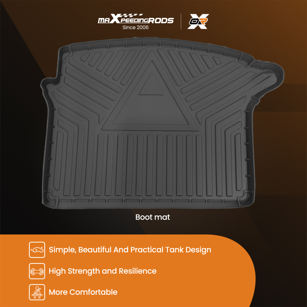 Waterproof Cargo Mat Boot Liner compatible for Mazda 3 Hatchback 2013-2019 TPE Anti-Slip