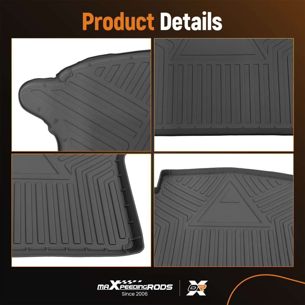 Waterproof Cargo Mat Boot Liner compatible for Mazda 3 Hatchback 2013-2019 TPE Anti-Slip