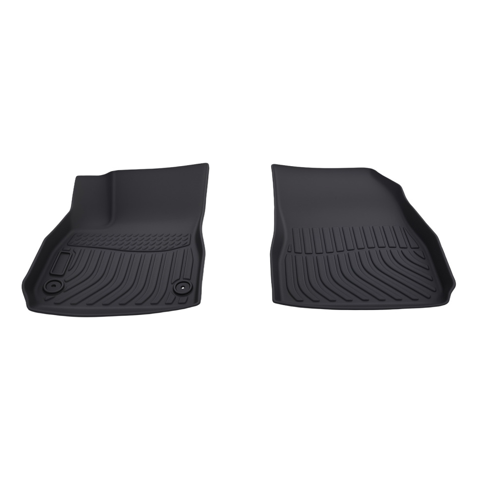 All-Weather Black Floor Mats compatible for Chevrolet Malibu 2016-2023 TPE Rubber