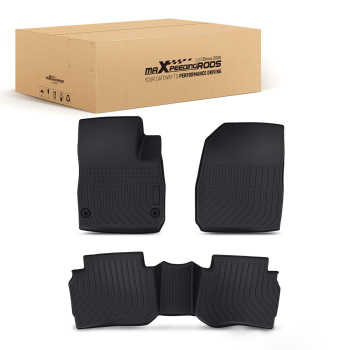 All-Weather Black Floor Mats compatible for Chevrolet Malibu 2016-2023 TPE Rubber