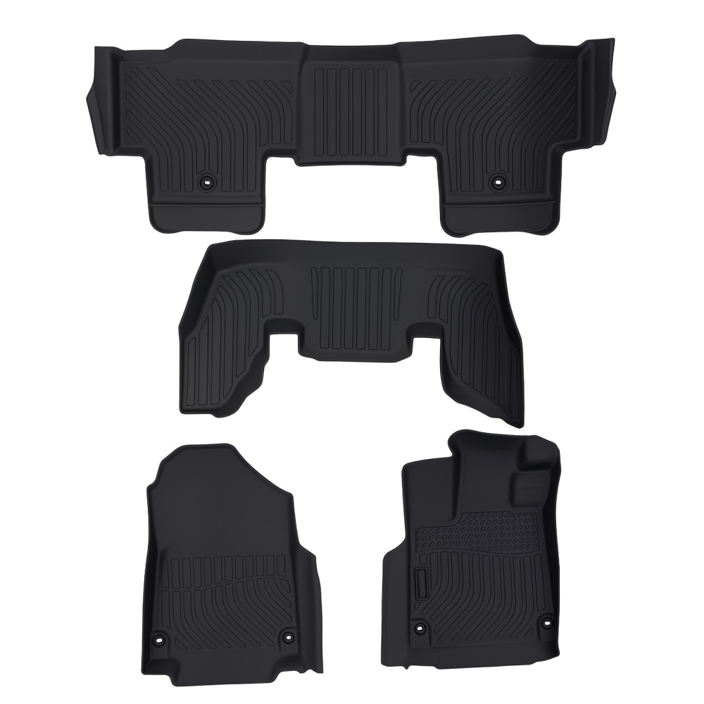 All Weather Floor Mat Set compatible for Acura MDX 2022-2025 Black TPE Rubber Anti-Slip
