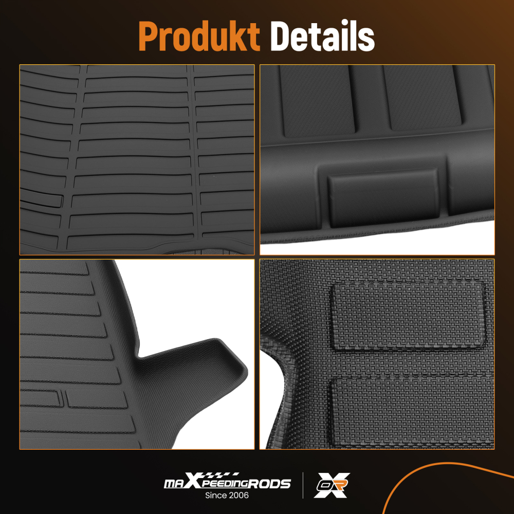 All-Weather Trunk Boot Liner compatible for Mercedes GLC X253 2015-2022 Black TPE Mat