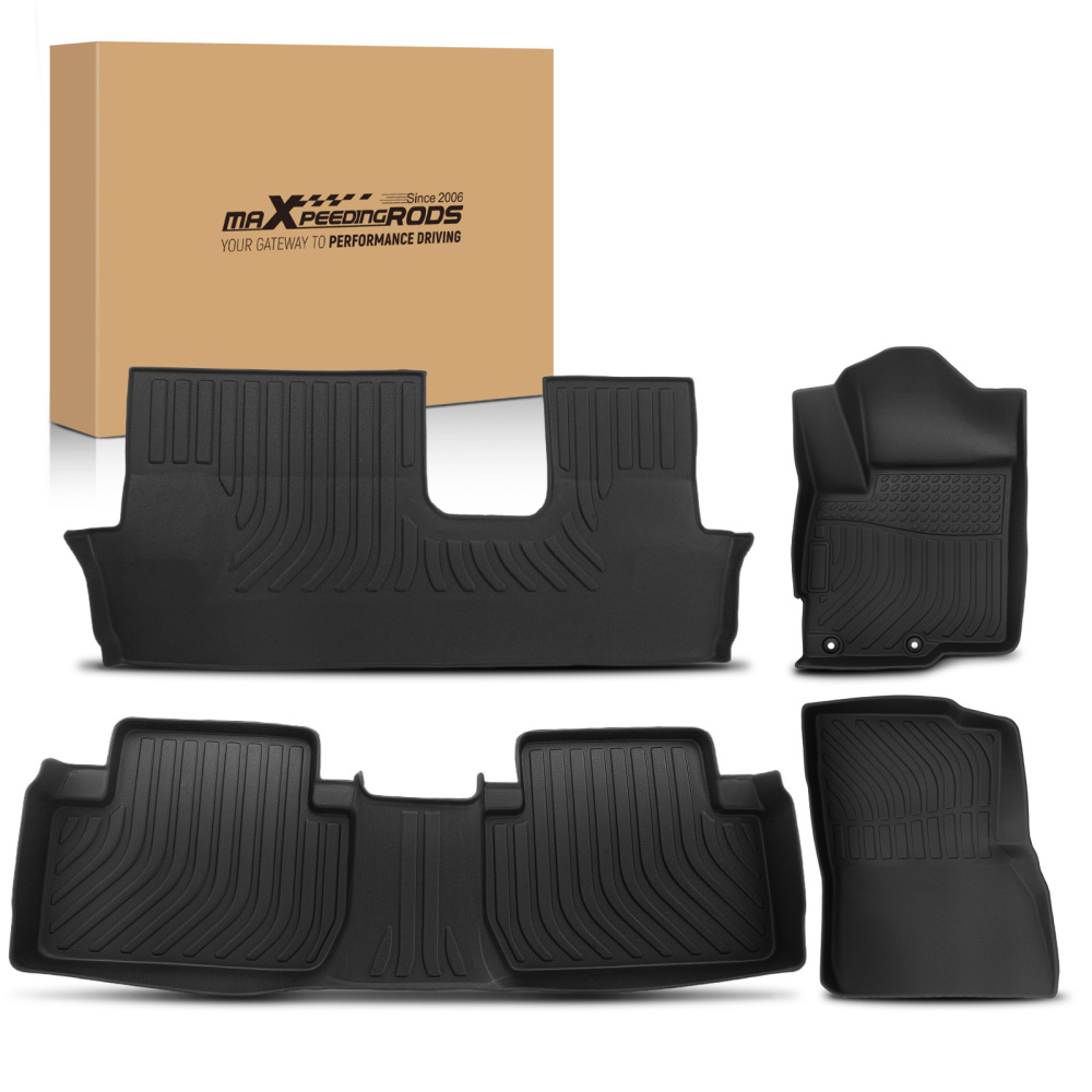 All Weather Floor Mats Liner compatible for Mitsubishi Outlander 2014-2021 TPE Rubber