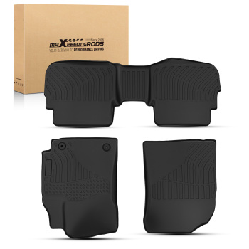 All Weather Floor Mat Set compatible for Toyota Corolla 2009-2013 Waterproof Black