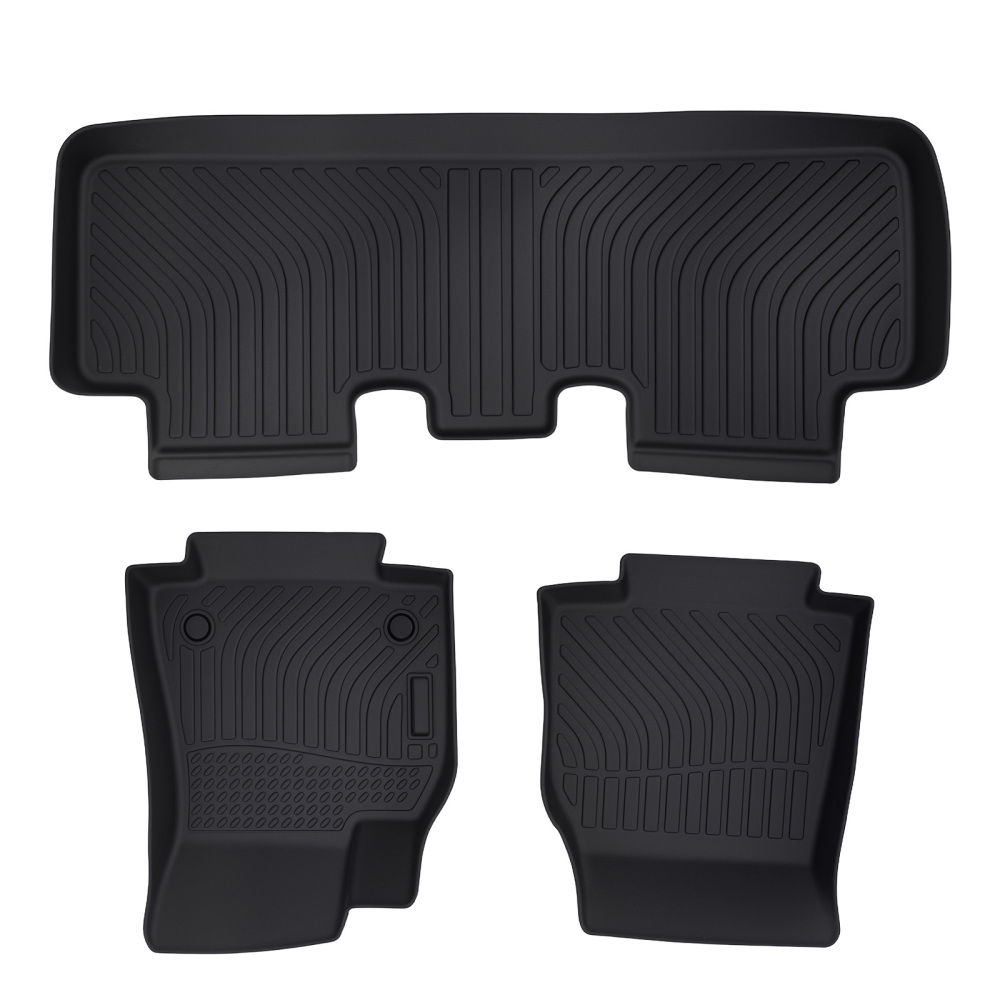All Weather Carpet Floor Mats compatible for Tesla Model Y 2020-2024 TPE Black Anti-Slip