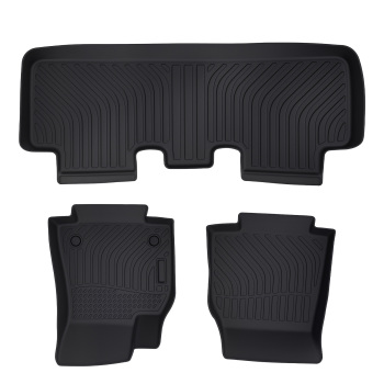 All Weather Carpet Floor Mats compatible for Tesla Model Y 2020-2024 TPE Black Anti-Slip