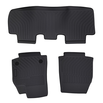 All Weather Carpet Floor Mats compatible for Tesla Model Y 2020-2024 TPE Black Anti-Slip