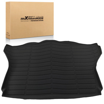 All-Weather Cargo Liner compatible for Nissan Rogue 2014-2020 Black TPE Trunk Bed Mat