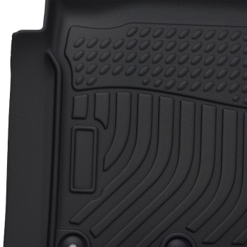 All Weather Floor Mats compatible for Nissan Titan/Titan XD Crew Cab 2016-2021 Black