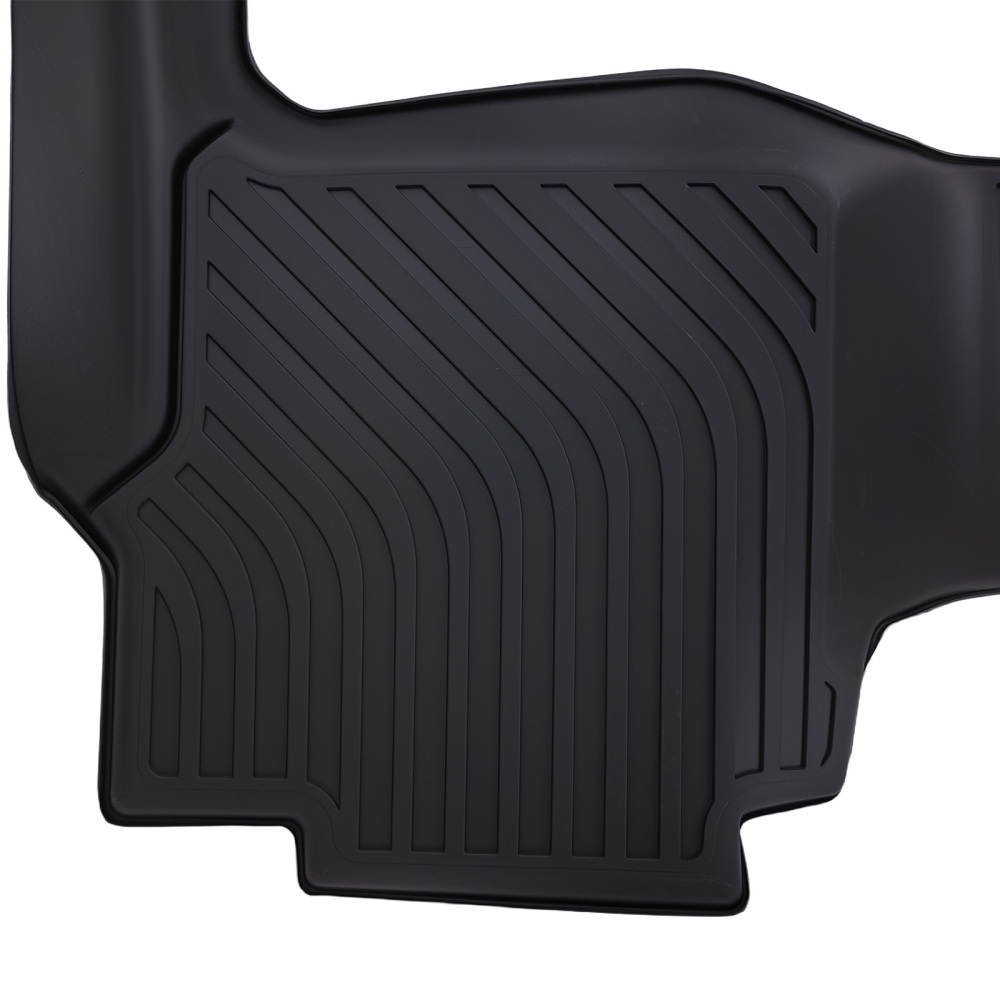 All Weather Floor Mats compatible for Nissan Titan/Titan XD Crew Cab 2016-2021 Black