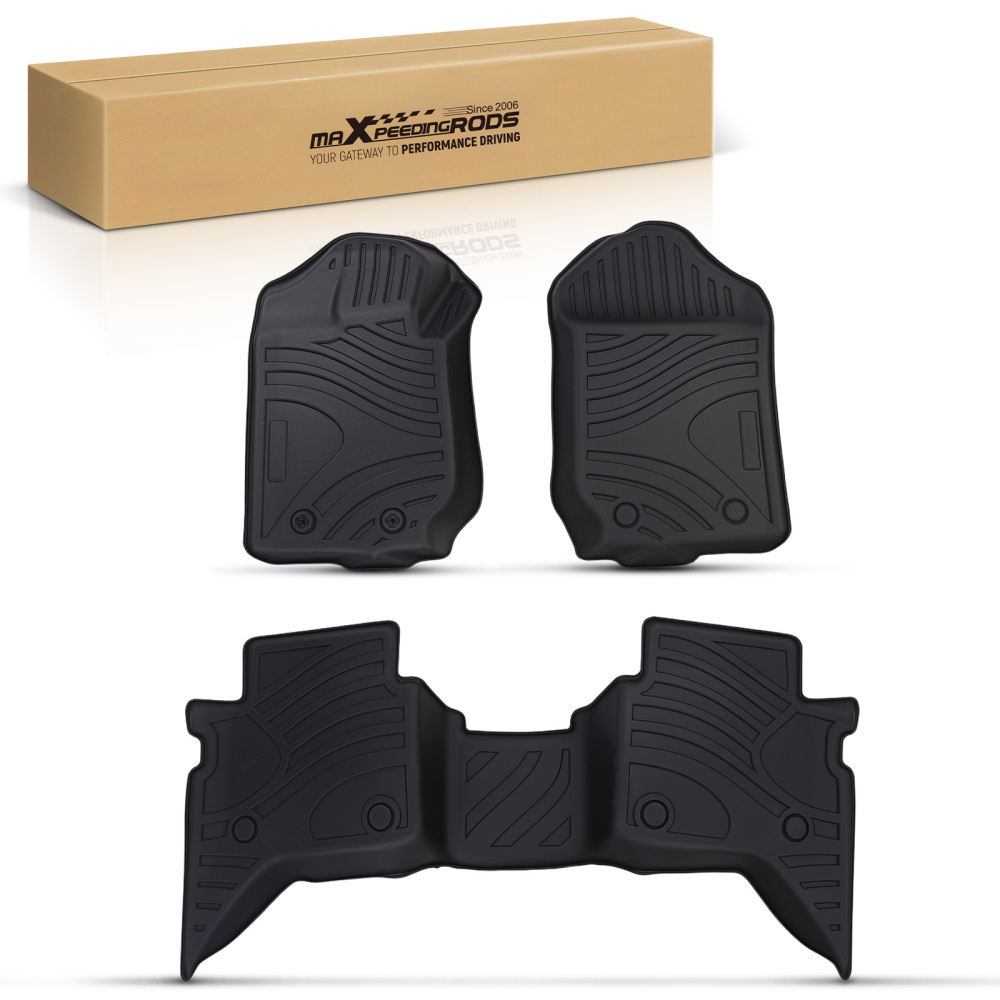 All Weather Floor Mats Set compatible for Ford Ranger PX PX2 PX3 Dual Cab 2011-2021