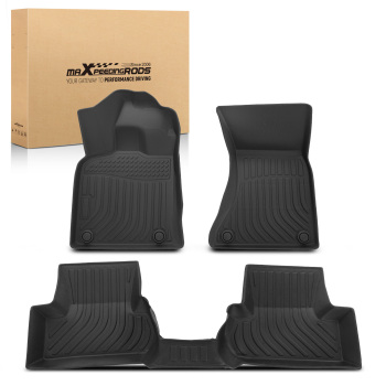 All Weather Floor Mat Set compatible for Audi Q5/SQ5 2009-2017 TPE Rubber Black Car Carpet