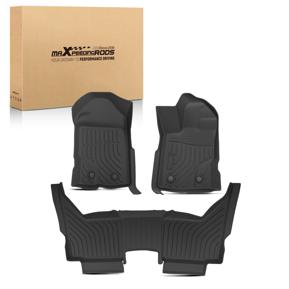 All Weather Carpet Floor Mats compatible for Ford Ranger SuperCrew Cab 2019-2023 TPE