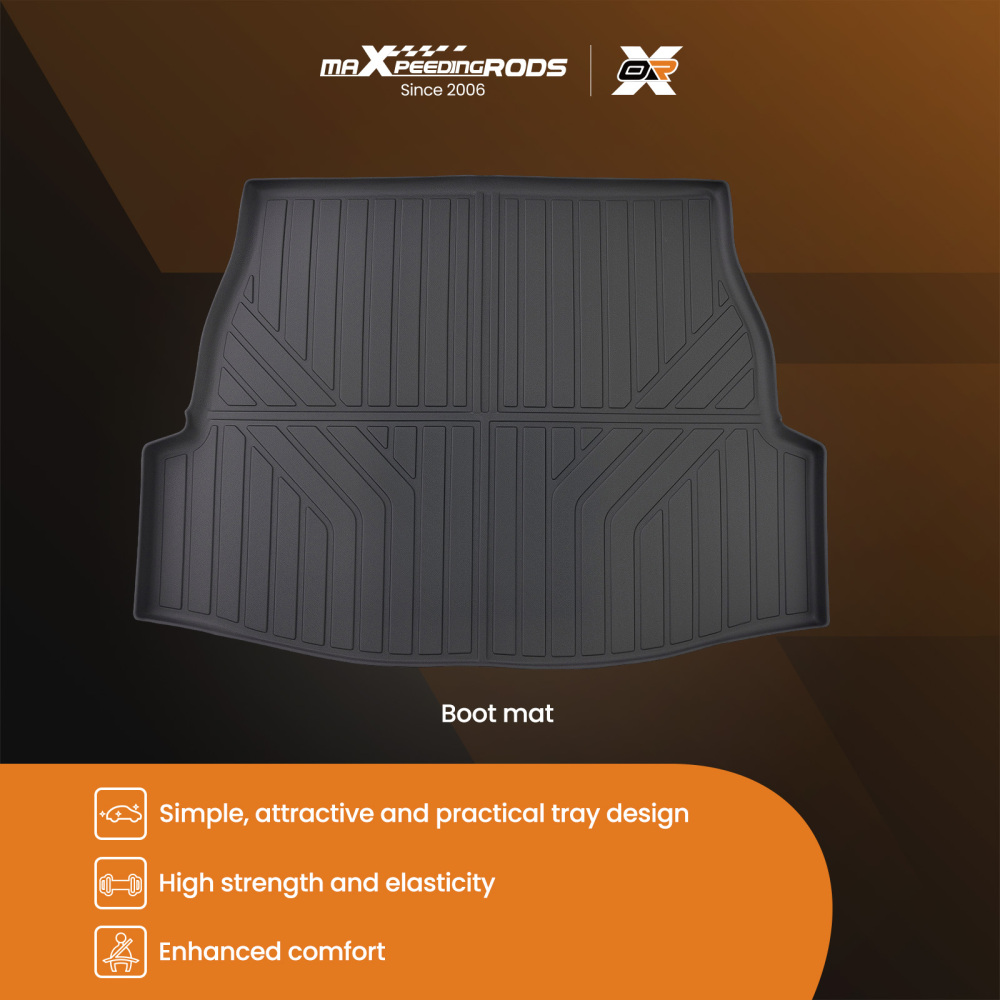 All Weather Boot Trunk Bed Liner compatible for Toyota RAV4 2019-2025 Cargo Mat TPE Black