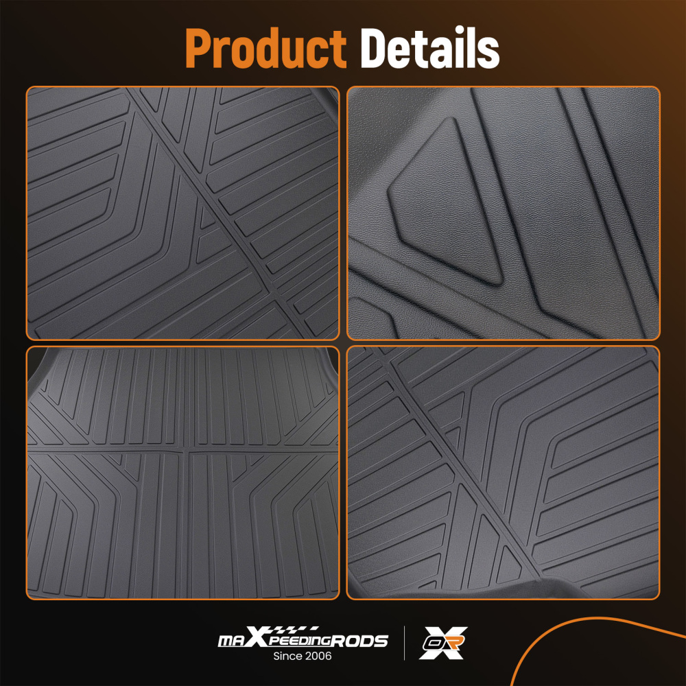 All Weather Boot Trunk Bed Liner compatible for Toyota RAV4 2019-2025 Cargo Mat TPE Black