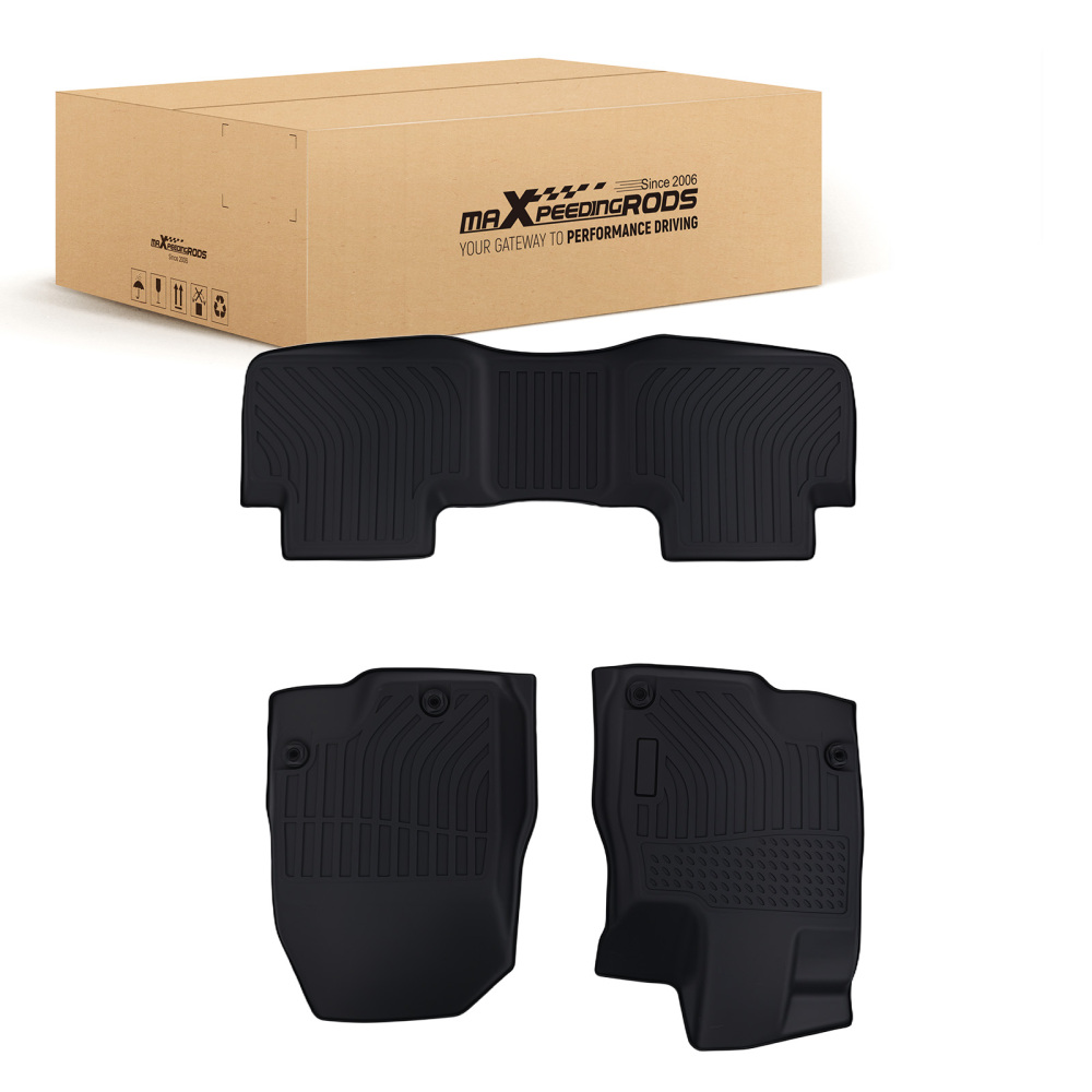 All Weather Floor Mats compatible for Acura RDX 2019-2025 TPE Rubber Black Waterproof