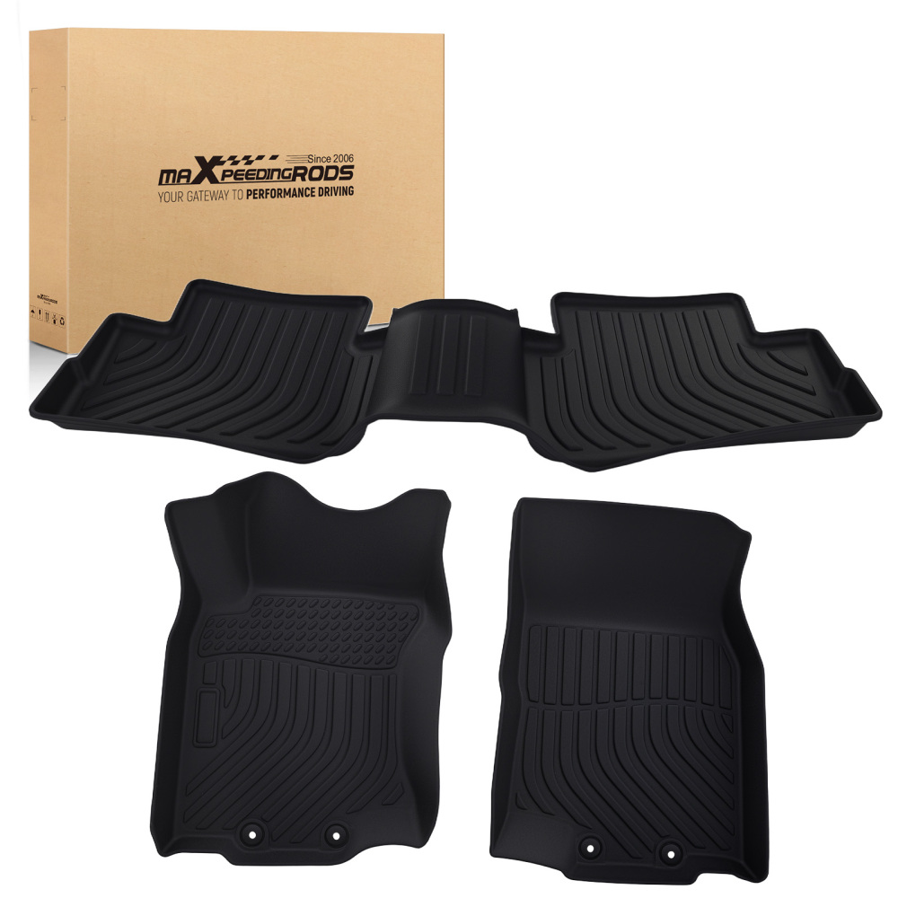 All-Weather Black Floor Mat Set compatible for Nissan Rogue Sport 2017-2022 TPE Waterproof
