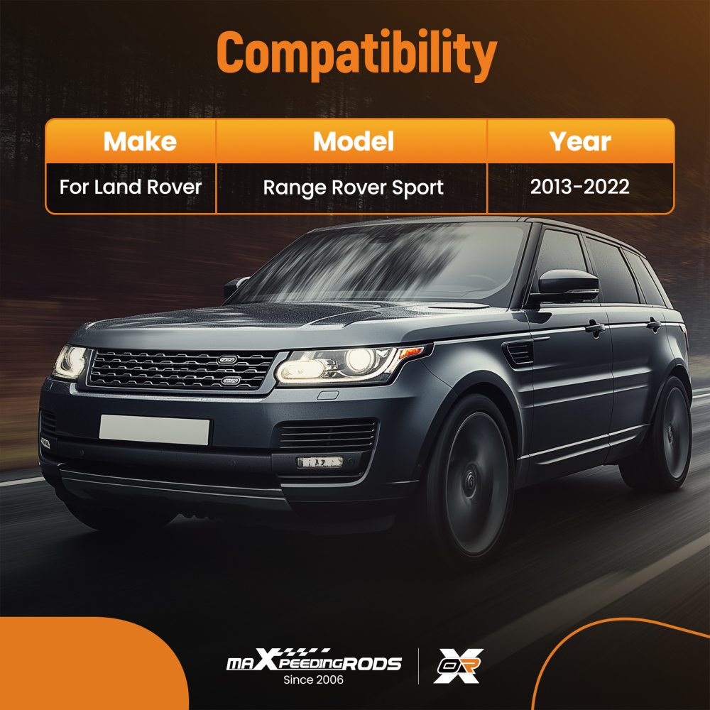 All-Weather Boot Tray Liner compatible for Land Rover Range Rover Sport 2013-2022 Black