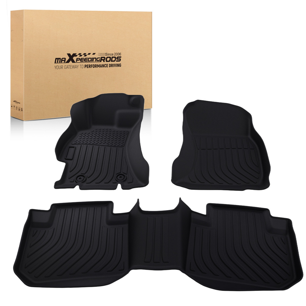 All Weather Carpet Floor Mats compatible for Subaru Forester 2014-2018 Waterproof Black