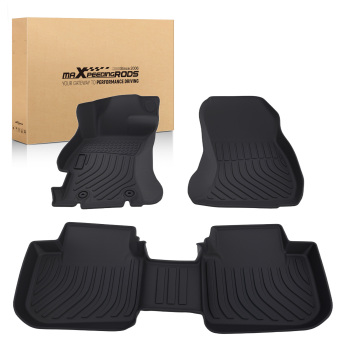 All-Weather Carpet Floor Mats compatible for Subaru WRX 2015-2021 Black TPE Anti-Slip