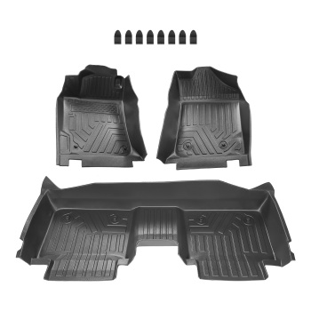 Front And 2nd Row Floor Liner Set TPE Rubber compatible for Toyota Camry 2007-2011 TPE