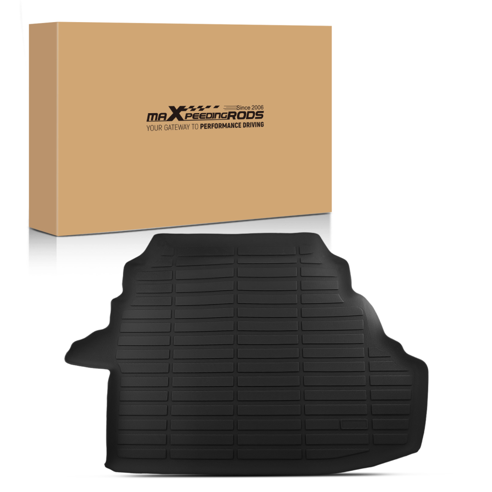 Black Trunk Mat Cargo Liner compatible for Toyota Camry 2007-11 TPE Waterproof Boot Liner