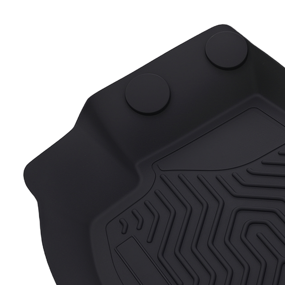 All-Weather Black Floor Mats Liner compatible for Tesla Model S 2015-2020 TPE Anti-Slip