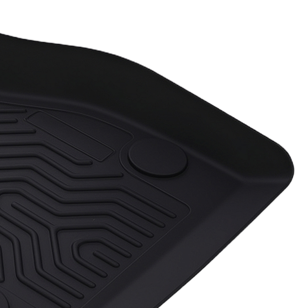 All-Weather Black Floor Mats Liner compatible for Tesla Model S 2015-2020 TPE Anti-Slip