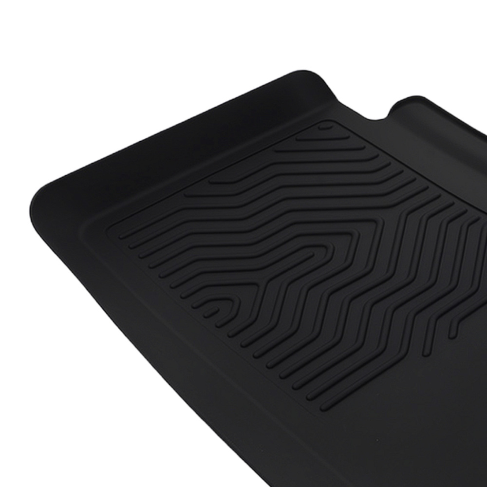 All-Weather Black Floor Mats Liner compatible for Tesla Model S 2015-2020 TPE Anti-Slip