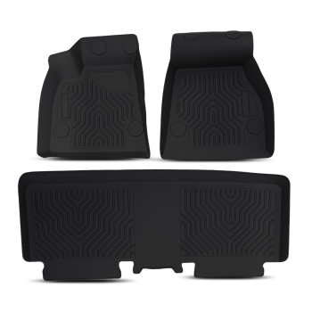 All-Weather Black Floor Mats Liner compatible for Tesla Model S 2015-2020 TPE Anti-Slip