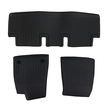 All-Weather Black Floor Mats compatible for Tesla 3 2017-2023 TPE Anti-Slip Waterproof