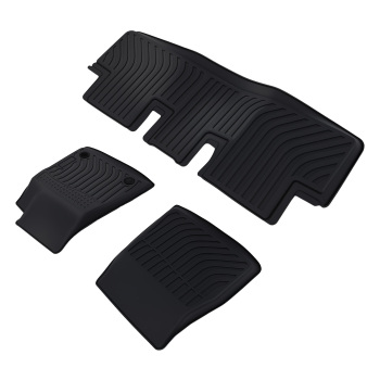 All-Weather Black Floor Mats compatible for Tesla 3 2017-2023 TPE Anti-Slip Waterproof