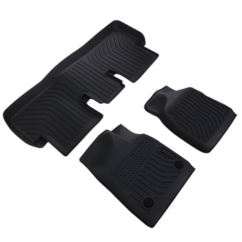 Black TPE Carpet Floor Mats compatible for Tesla Model 3 2024 2025 All Weather Car Mat