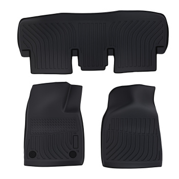 Black TPE Carpet Floor Mats compatible for Tesla Model 3 2024 2025 All Weather Car Mat