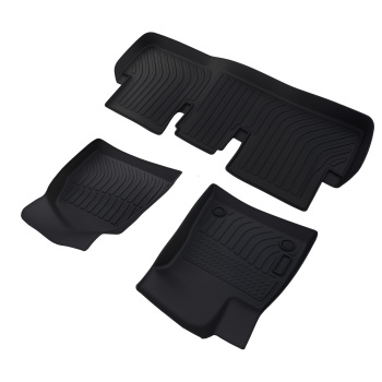 Black TPE Carpet Floor Mats compatible for Tesla Model 3 2024 2025 All Weather Car Mat