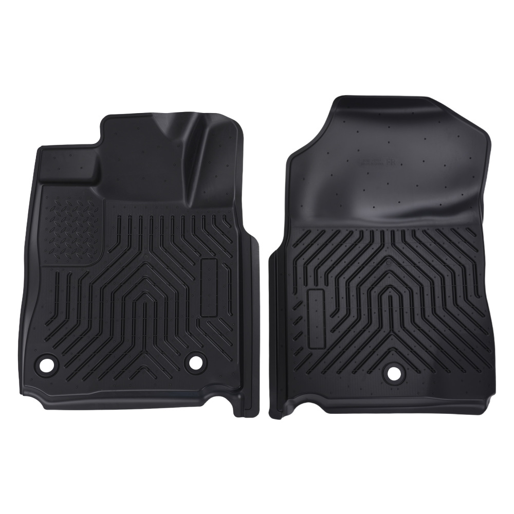 3D Floor Mats compatible for Toyota Tundra CrewMax 2014-2021 TPE Black Anti-Slip Car Mat