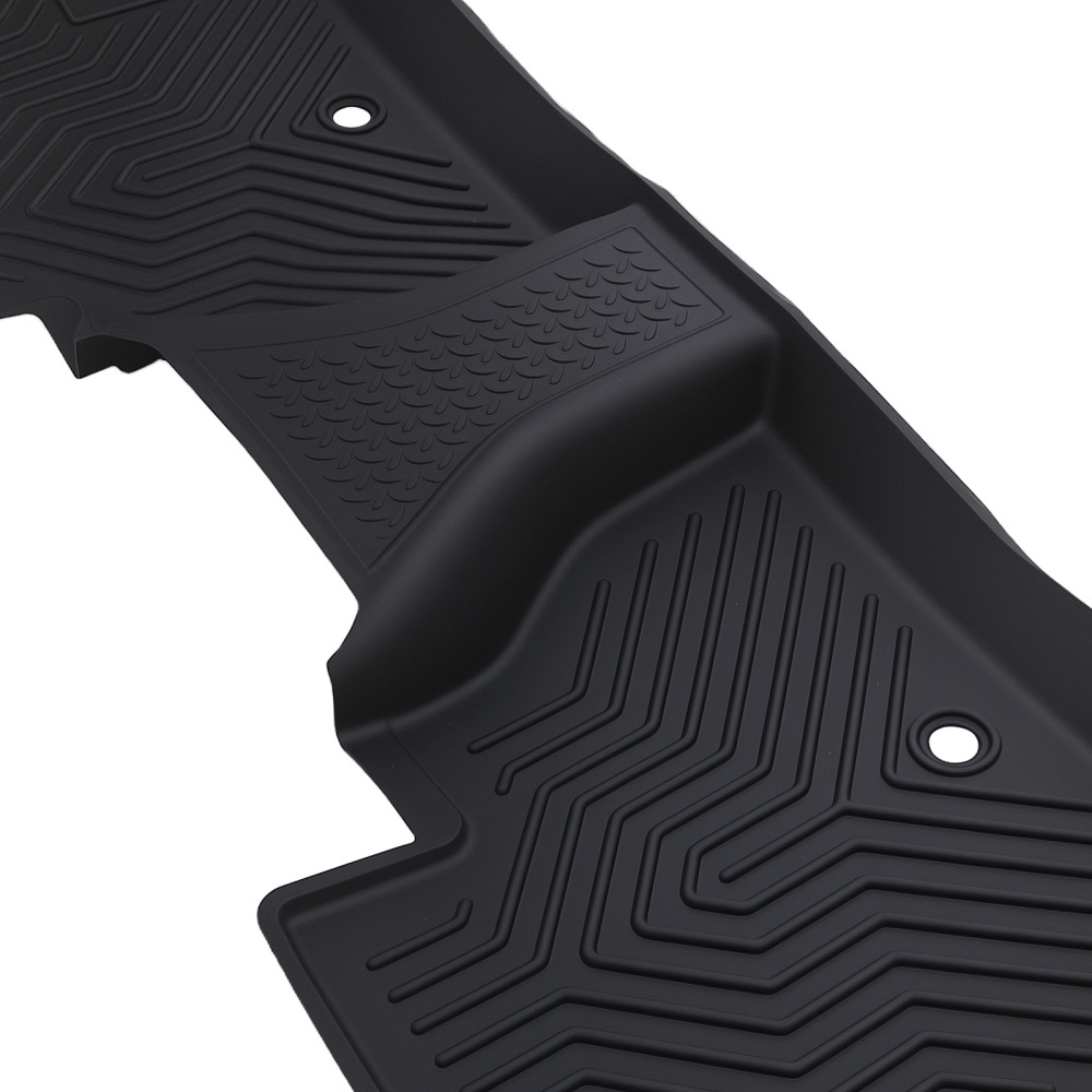3D Floor Mats compatible for Toyota Tundra CrewMax 2014-2021 TPE Black Anti-Slip Car Mat