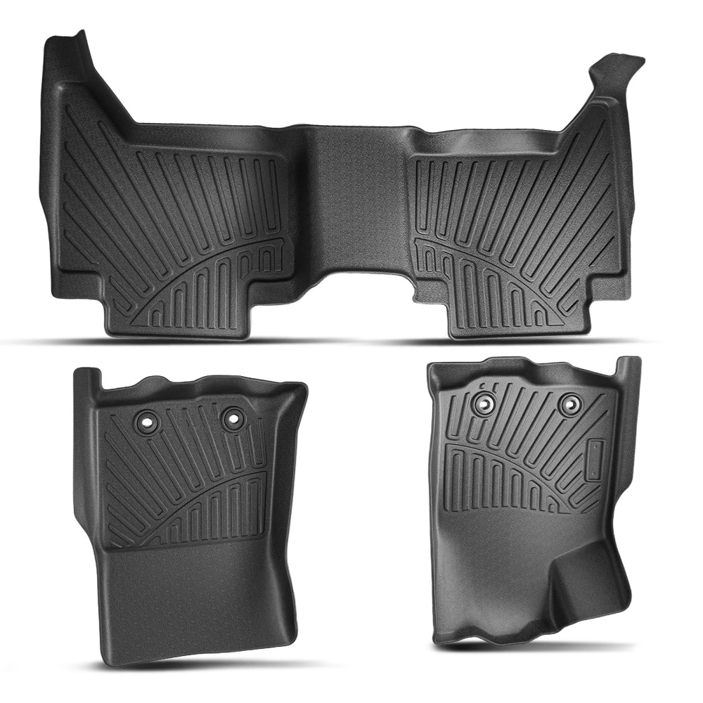 TPE Floor Mat Liners compatible for Toyota Tacoma Double Cab 16-2017 All Weather Waterproof