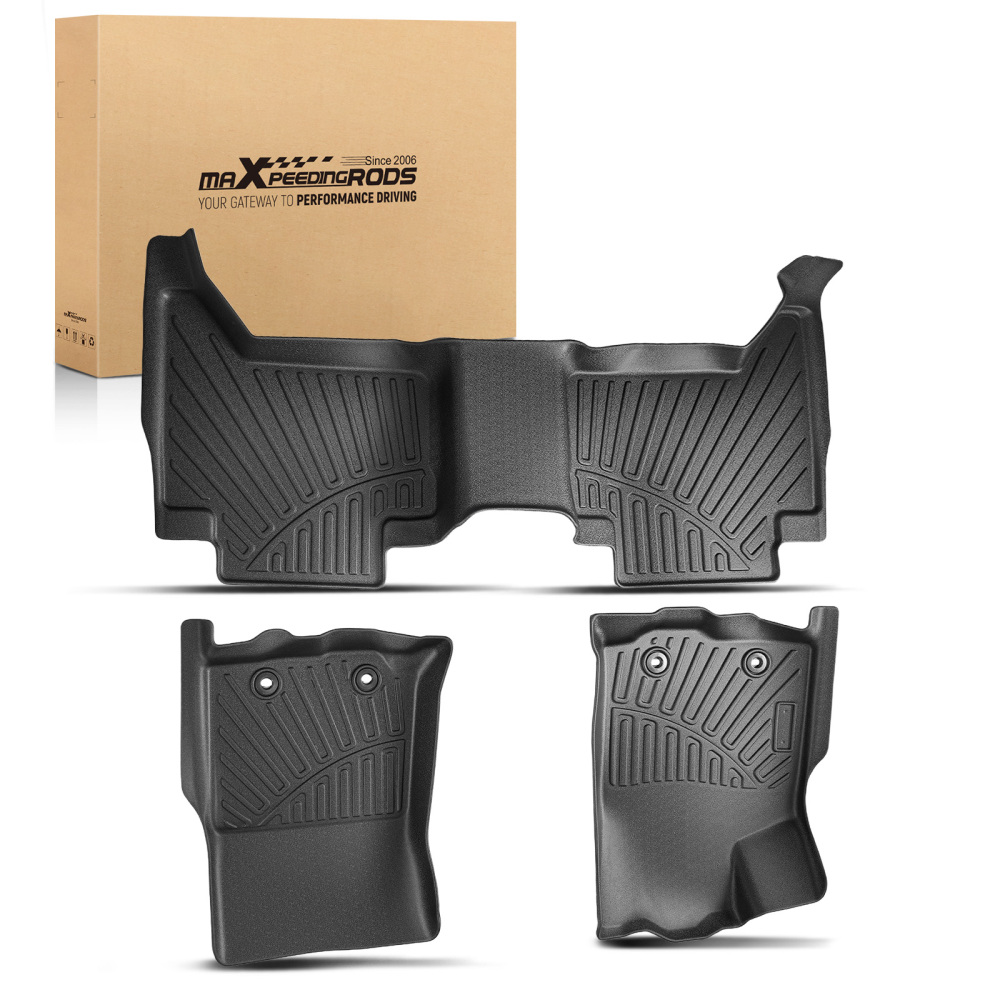 TPE Floor Mat Liners compatible for Toyota Tacoma Double Cab 16-2017 All Weather Waterproof