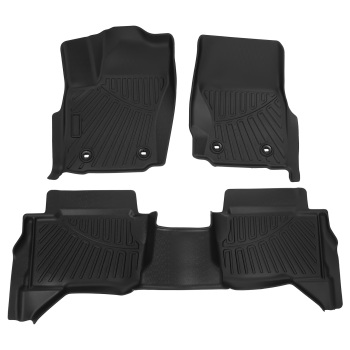 Floor Liner Mat compatible for Toyota Tacoma Double Cab 2024 All Weather Black New