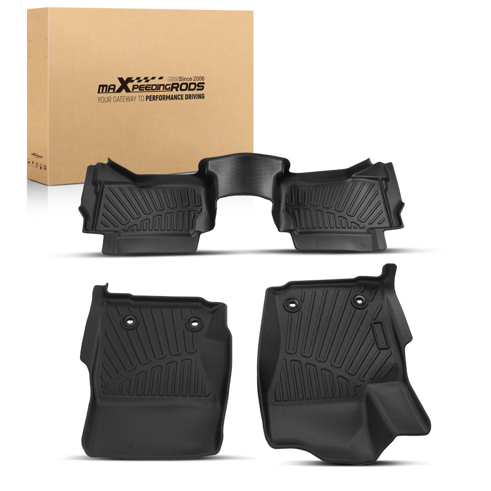 Floor Liner Mat compatible for Toyota Tacoma Double Cab 2024 All Weather Black New