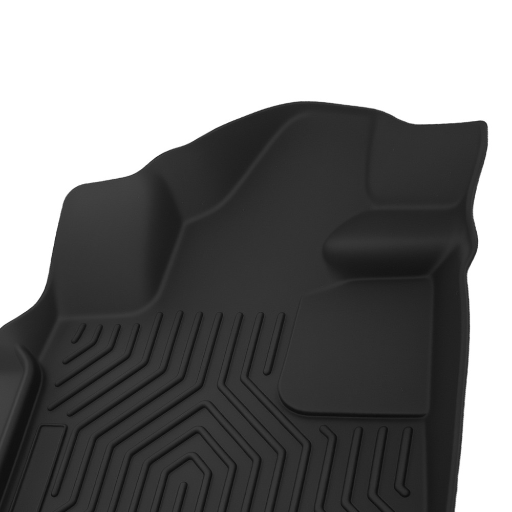 All-Weather Black Floor Mats compatible for Toyota Tundra Double Cab 2007-2011 Waterproof