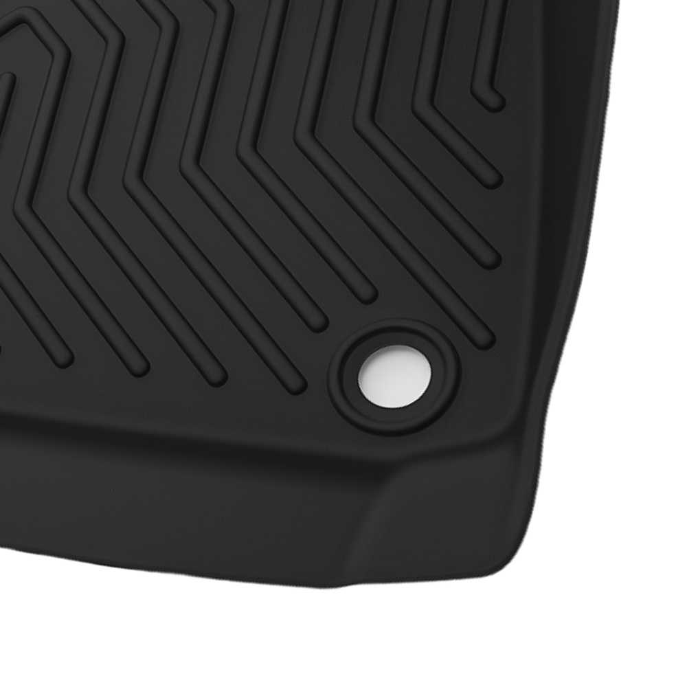 All-Weather Black Floor Mats compatible for Toyota Tundra Double Cab 2007-2011 Waterproof